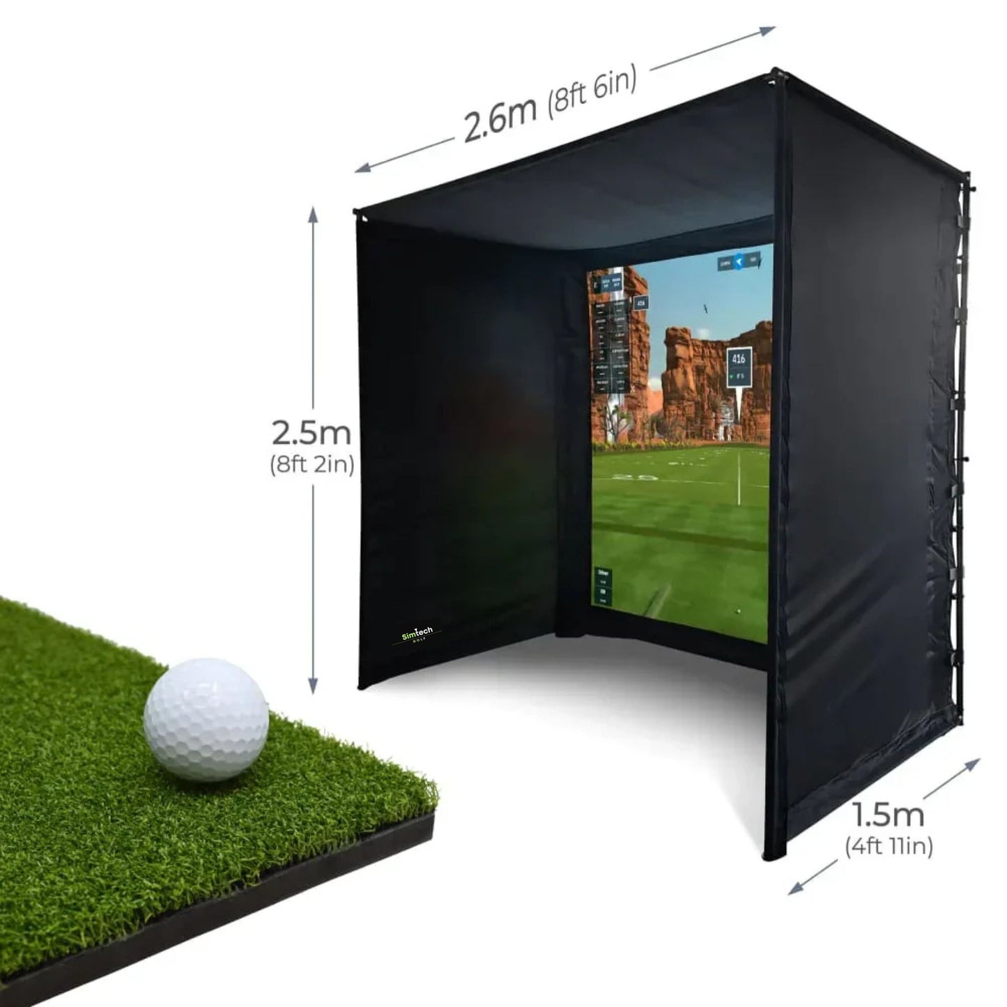 HoleOne by SimTech – DIY Golf Simulator Enclosure with Premium 4k Impact Screen