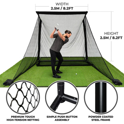 DELUXE PRACTICE NET WITH IMPACT SCREEN