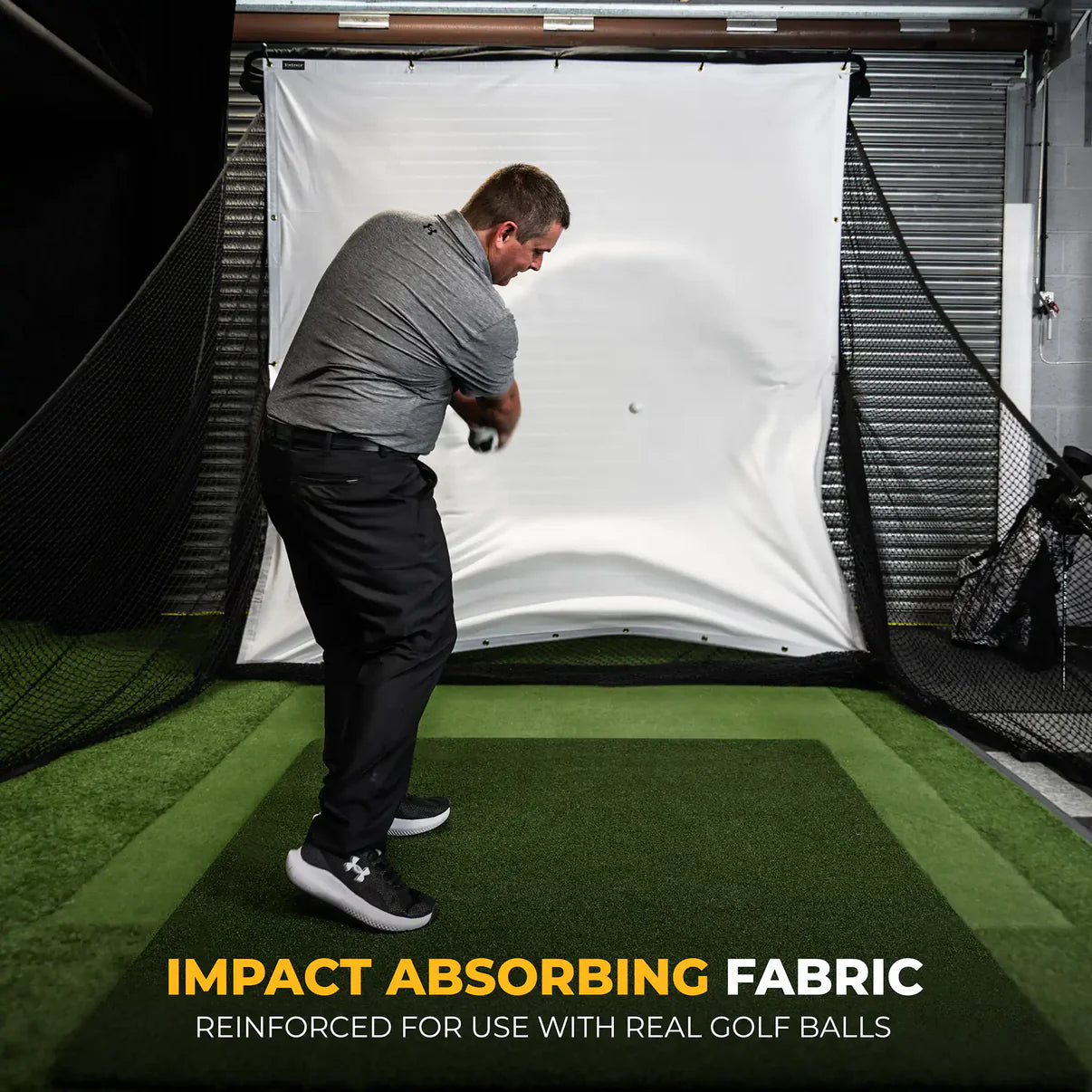 DELUXE PRACTICE NET WITH IMPACT SCREEN