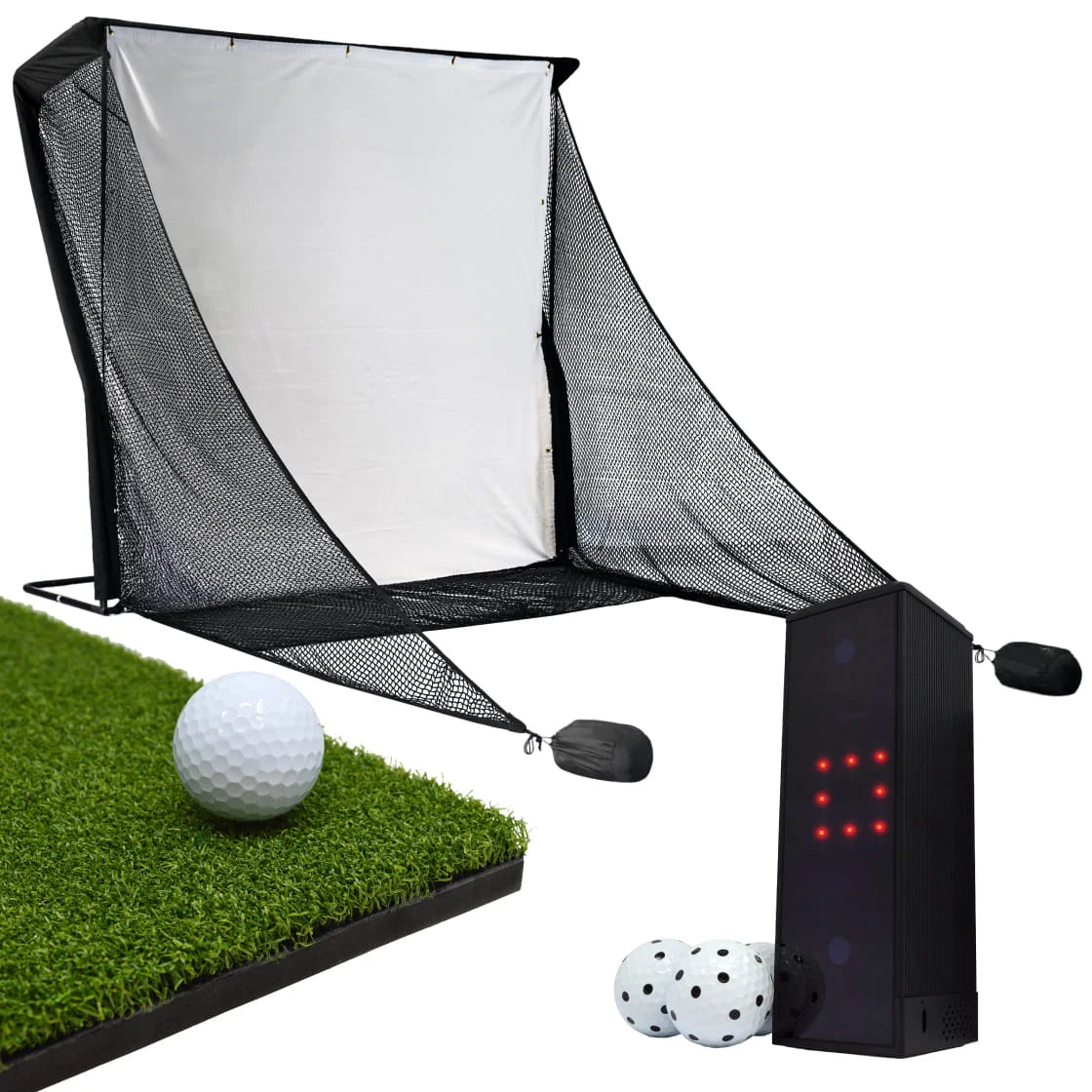 SQUARE GOLF NET BUNDLE Net With Impact Screen Standard