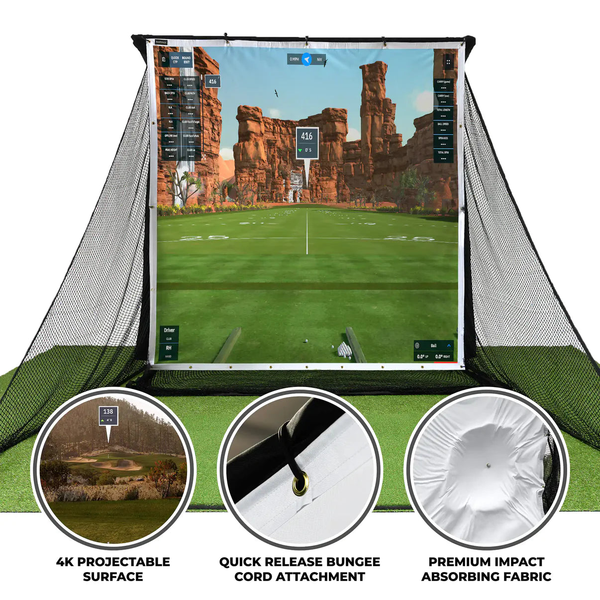 DELUXE PRACTICE NET WITH IMPACT SCREEN