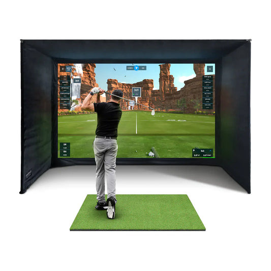 DIY GOLF SIMULATOR ENCLOSURE WITH PREMIUM IMPACT SCREEN - 6 SIZES